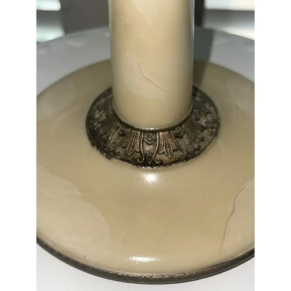 Vintage-Inspired Regency Victorian Standing Vanity Mirror Bronze Enamel
